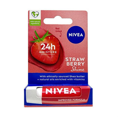 Nivea Lip Stick Çilek 24 Saat Nem 12 adet