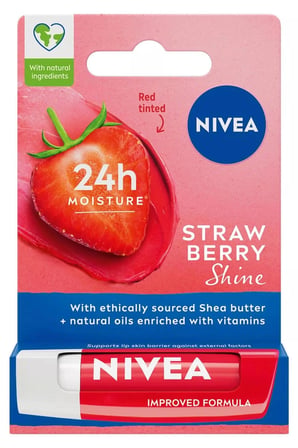 Nivea Lip Stick Çilek 24 Saat Nem - 6 Adet