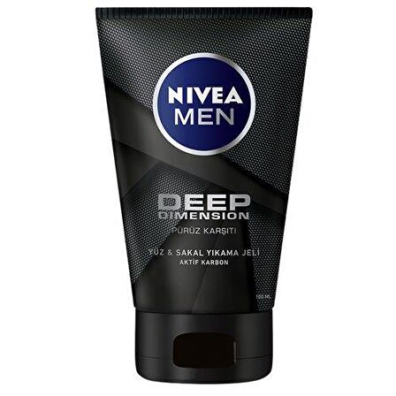 Nivea Men Deep Dimension Pürüz Karşıtı Yüz , Sakal Yıkama Jeli