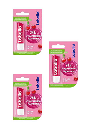 Labello Lip Dudak Balsamı Kiraz Meyveli Parlatıcı 4,8gr x 3 Adet