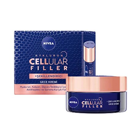 Nivea Hyaluron Cellular Filler Şekillendirici Yaşlanma Karşıtı Gece Kremi 50 Ml