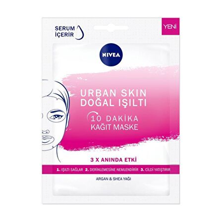 Nivea URBAN SKİN IŞILTI KAĞIT MASKE ARGAN SHEA YAĞ