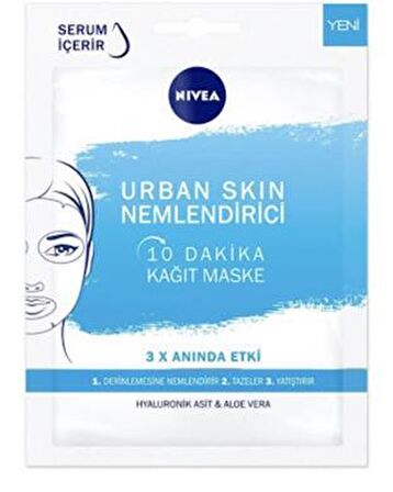 Nivea URBAN SKİN NEMLEN KAĞIT MASKE ASİT ALEO VERA