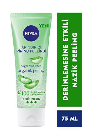 Nivea Arındırıcı Organik Pirinç Peelingi Doğal Aloe Vera Karma Cilt 75 ML