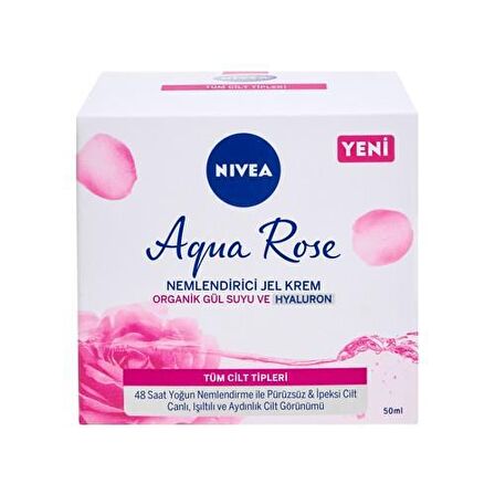 Nivea Aqua Rose Nemlendirici Jel Krem Tüm Cilt Tipleri 50 Ml