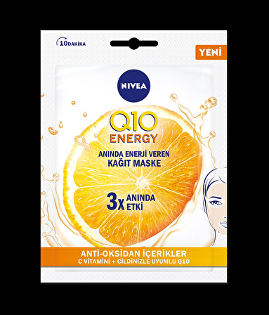 Nivea Q10 ENERGY C VİT. KAĞIT MASKE TÜM CİLT 1 AD