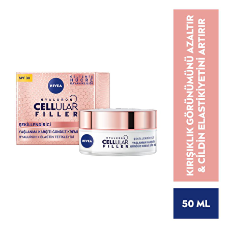 Nivea Hyaluron Cellular Filler Şekillendirici Yaşlanma Karşıtı Gündüz Kremi 50 Ml