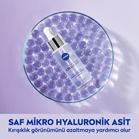 NIVEA Cellular Expert Filler Hyaluronik Asit Dolgunlaştırıcı Cilt Serum 30ml, Yoğun Nemlendirici 