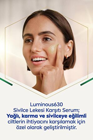 NIVEA Luminous630 Sivilce Lekesi Karşıtı Serum 30 ml, Karma ve Yağlı Ciltler için,Salisilik Asit ve Hyaluronik Asit