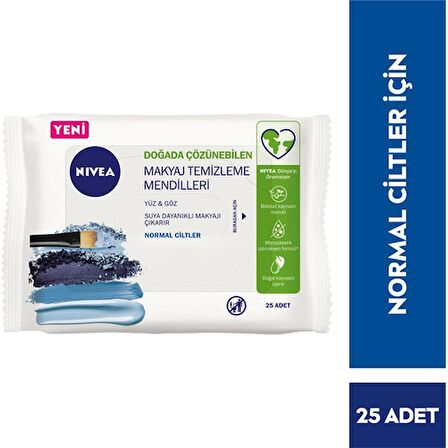 Nivea 3'ü 1 arada Makyaj Temizleme Mendilleri Normal Ciltler 25 Adet