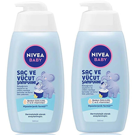 Nivea Baby Saç Ve Vücut Şampuanı 500 ml 2 ADET