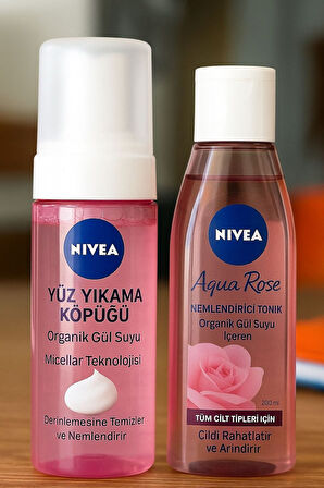 Aqua Rose Yuz Temızleme Kopugu 150 ml Tonık 200 ml