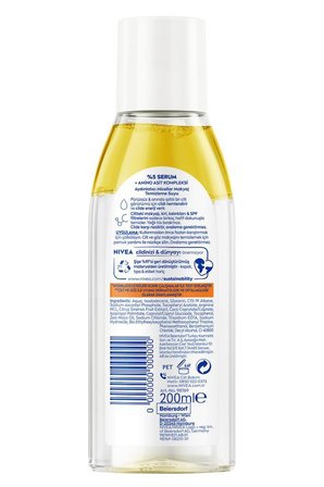 Aydınlatıcı Micellar Makyaj Temizleme Suyu 200ml, Serum Etkili, C Vitamini,Parlak Cilt