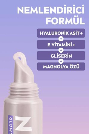 Glowy Lips Nemlendirici Dudak Parlatıcısı ve Bakım Kremi 10 ml,Hyaluronik Asit,Gliserin,E Vitamini