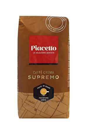 Piacetto Cafe Crema Supremo Çekirdek Kahve 1 kg x 4 Adet