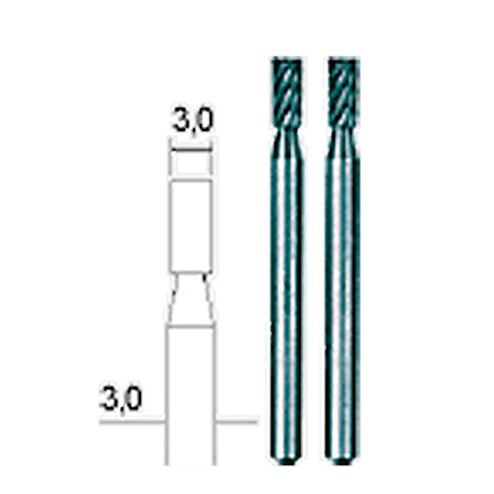 PROXXON 3 mm Freze-Gravür Ucu Silindirik 2'li (28722)