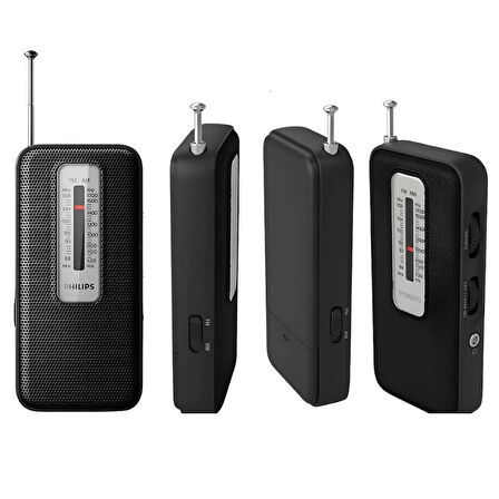TAR1506 Retro Taşınabilir Cep,El Radyo FM/MW Siyah (3,5mm jack,Pilli ) (Ramwhite Garantili)