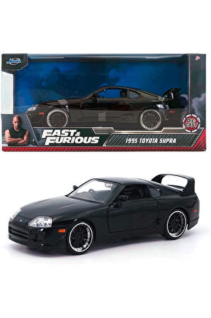 Hızlı Ve Öfkeli/fast & Furious 1995 Toyota Supra Siyah 1:24 Ölçek 19 Cm