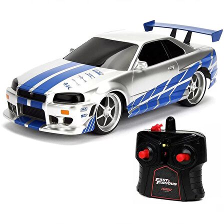 Kumandalı Brian's Nissan Skyline GT-R Turbo Araba 1:16 Fast & Furious