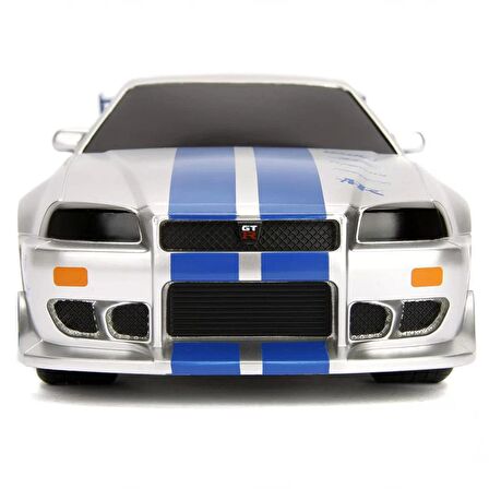 Kumandalı Brian's Nissan Skyline GT-R Turbo Araba 1:16 Fast & Furious