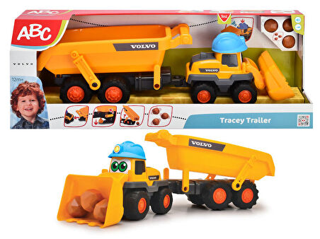 DİCKİE TOYS Volvo Römorklu Lastikli Yükleyici Abc Tracey