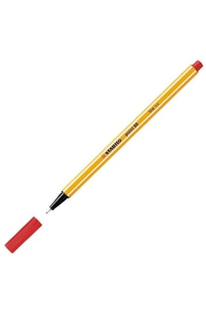 Keçe Uçlu Ince Kalem 88 Point 0.4 Mm Kırmızı 88/40 - 