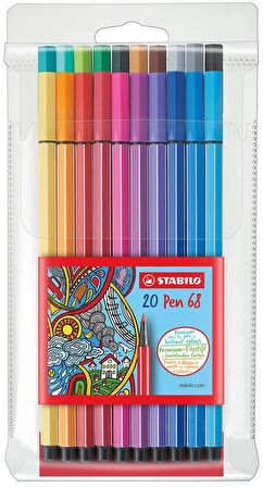 Stabilo Pen 68 20 Renk Askılı Paket