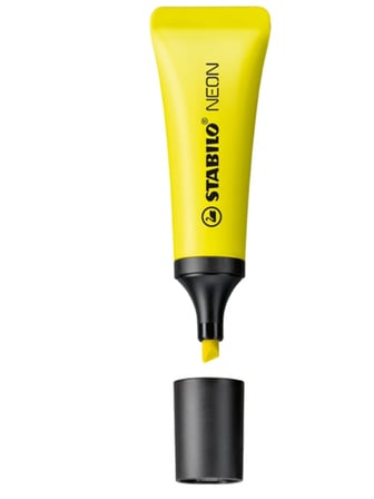 Stabilo Fosforlu Kalem Neon Sarı - 3 adet