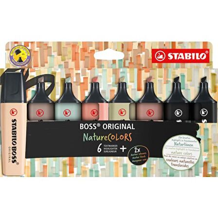 Stabilo Boss Nature Colors 6+2 Renk 70/8-2-1 Yeni Doğa Renkleri