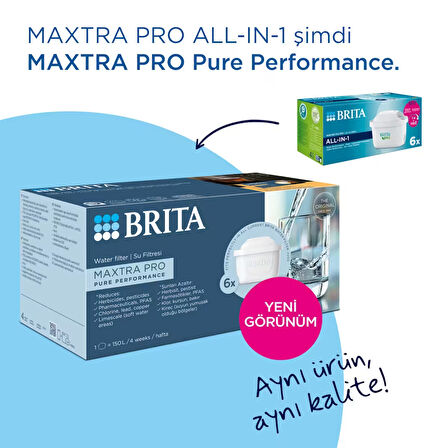 BRITA Maxtra Pro Pure Performance Yedek Su Arıtma Filtresi, 6’lı