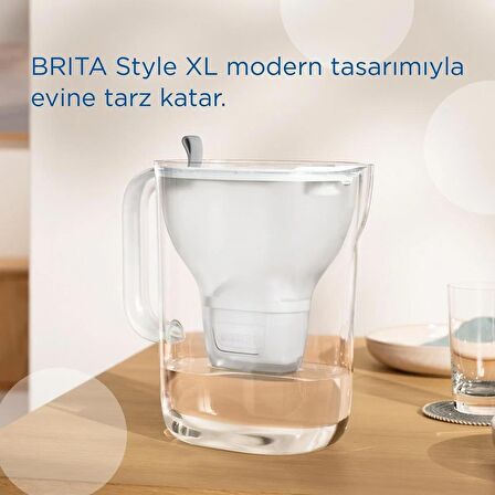 BRITA Style XL Filtreli Su Arıtma Sürahisi – Gri (3,5 L)