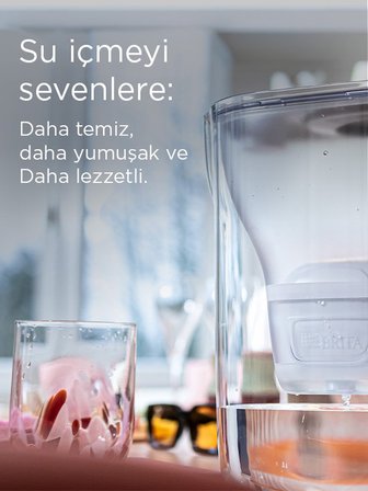 BRITA Style Essential XL 3 x MAXTRA PRO Pure Performance Filtreli Su Arıtma Sürahisi – Taş Mavisi (3,6L)