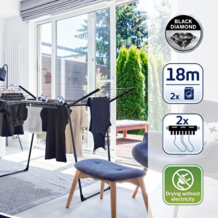 Leifheit Pegasus Çamaşır Kurutucu Black 180