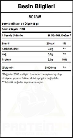 Multipower L Glutamine Powder 500 Gr Saf Glutamin