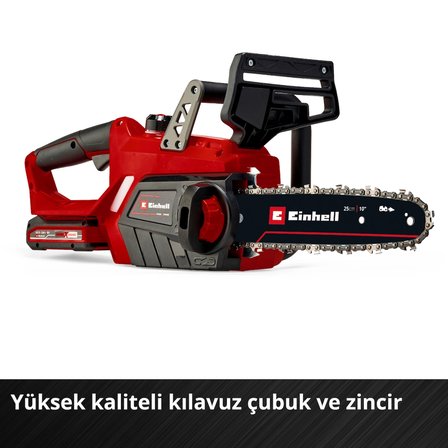 Einhell Akülü Zincirli Testere GE-LC 18/25-1 Li Kit Power X-Change (18 V, 23 cm kesim uzunluğu, 4,5 m/s zincir hızı, otomatik zincir yağlama, 1x 3,0 Ah akü + şarj cihazı dahildir) - 4501760
