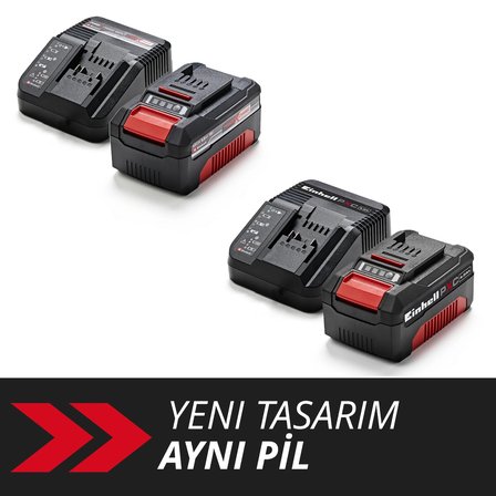 Orijinal Einhell Akü ve Şarj Cihazı Başlangıç Kiti Power X-Change (Akü, Li-Ion, 18 V, 4.0 Ah Akü ve Hızlı Şarj Cihazı,  Tüm Power X-Change cihazları ile uyumlu) - 4512042