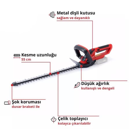 Einhell GC CH 1855/1 Lİ Solo Çit Budama Aküsüz