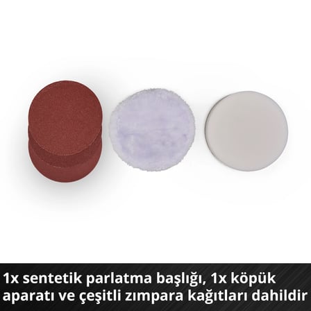Einhell Akülü Polisaj / Zımpara Makinesi CE-CP 18/180 Li E-Solo Power X-Change (18V, kömürsüz motor, elektronik devir ayarı, akü dahil değildir) - 2093320