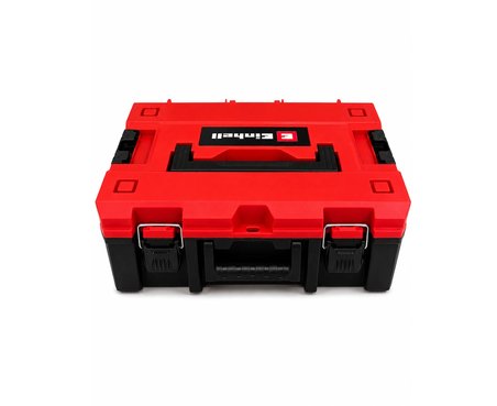Einhell Orijinal E-Case S-F sistem kasası (maks. 25 kg, aksesuar ve aletlerin evrensel olarak depolanması ve taşınması, istiflenebilir, su sıçramasına dayanıklı, 2x köpük ek dahil) - 4540011