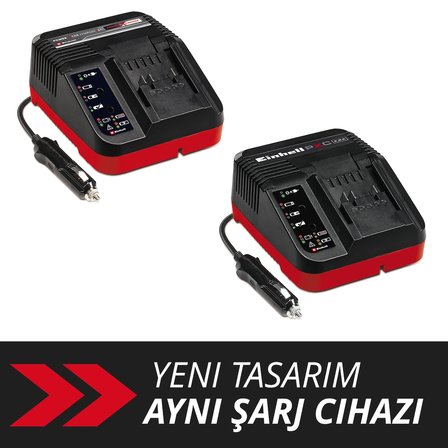Einhell Orijinal Şarj Cihazı Power X-Car Charger 3A Power X-Change (Li-Ion, 18 V, 12 V Soket, Sürekli Akü Takibi ve Akıllı Şarj Yönetimi, 7'li LED Gösterge) - 4512113