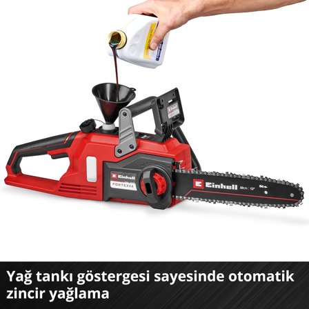 Einhell FORTEXXA 18/30 Power X-Change Akülü Ağaç Kesme (Li-Ion, 18 V, Kömürsüz, 30 cm pala, maks. 4300 dev/dk, akü ve şarj cihazı dahil değildir) - 4600010