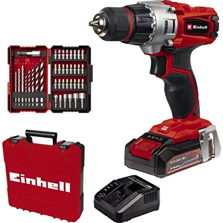 Einhell TE-CD 18/2 18 Volt Kırmızı Devir Ayarlı Matkap Seti