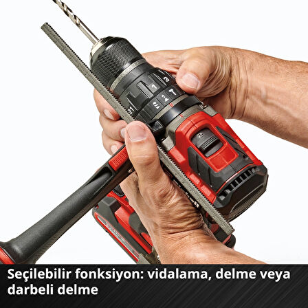 Einhell Professional Akülü Darbeli Vidalama TP-CD 18/120 Li-i BL-Solo Power X-Change (18 V, kömürsüz, 120 Nm, darbeli delme fonksiyonu, 13 mm mandren, 2 vites, akü dahil değildir) - 4514310