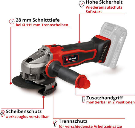 Einhell TE-AG 18/115-2 Lİ Solo Avuç Taşlama - 4431166