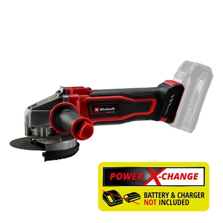 Einhell Akülü Avuç Taşlama TE-AG 18/125-2 Li-Solo Power X-Change (18 V, 125 mm disk çapı, 33 mm kesme derinliği, softstart, kesme koruması, kesme diski ve akü dahil değildir) - 4431168