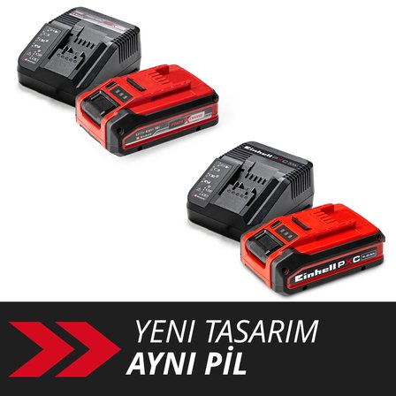 Orijinal Einhell 4 Ah PLUS Power X-Change Başlangıç Seti (1x 18V 4 Ah akü, 1 x 3A şarj cihazı, 75 dakika şarj süresi, tüm Power X-Change cihazları için uygundur) - 4512159