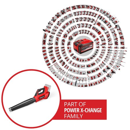 Einhell Profesyonel GP-LB 36/230 Li E BL-Solo Power X-Change Akülü Yaprak Üfleme (36 V, 230 km/h hava hızı, Kömürsüz, hız kontrolü, 3 parçalı boru, akü dahil değildir) - 3433650