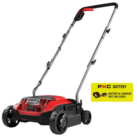 Einhell GC-SC 18/28 DS Li-Solo PXC Akülü Çim Havalandırma (18 V, 28 cm çalışma genişliği, Kömürsüz, 12 bıçaklı havalandırma silindiri, Double Slot, akü ve aksesuar dahil değildir) - 3420625