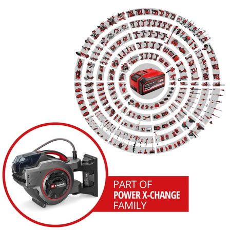 Einhell GE-HR 18/30-1 WH Li-Solo Akülü Hortum Makarası (18 V, otomatik hortum sarma, 180° dönebilen yapı, duvar aparatı, 1.5 m bağlantı hortumu, akü ve hortum dahil değildir) - 4173774