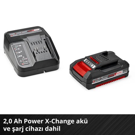 Einhell Profesyonel Akülü Darbeli Vidalama TP-CD 18/60 Li-i BL (1x 2.0 Ah) (18 V, Kömürsüz, 60 Nm, darbeli delme fonksiyonu, 13 mm mandren, 2 vites, 1 adet 2.0 Ah akü ve şarj cihazı dahil) - 4514211